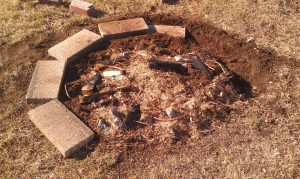 firepit before